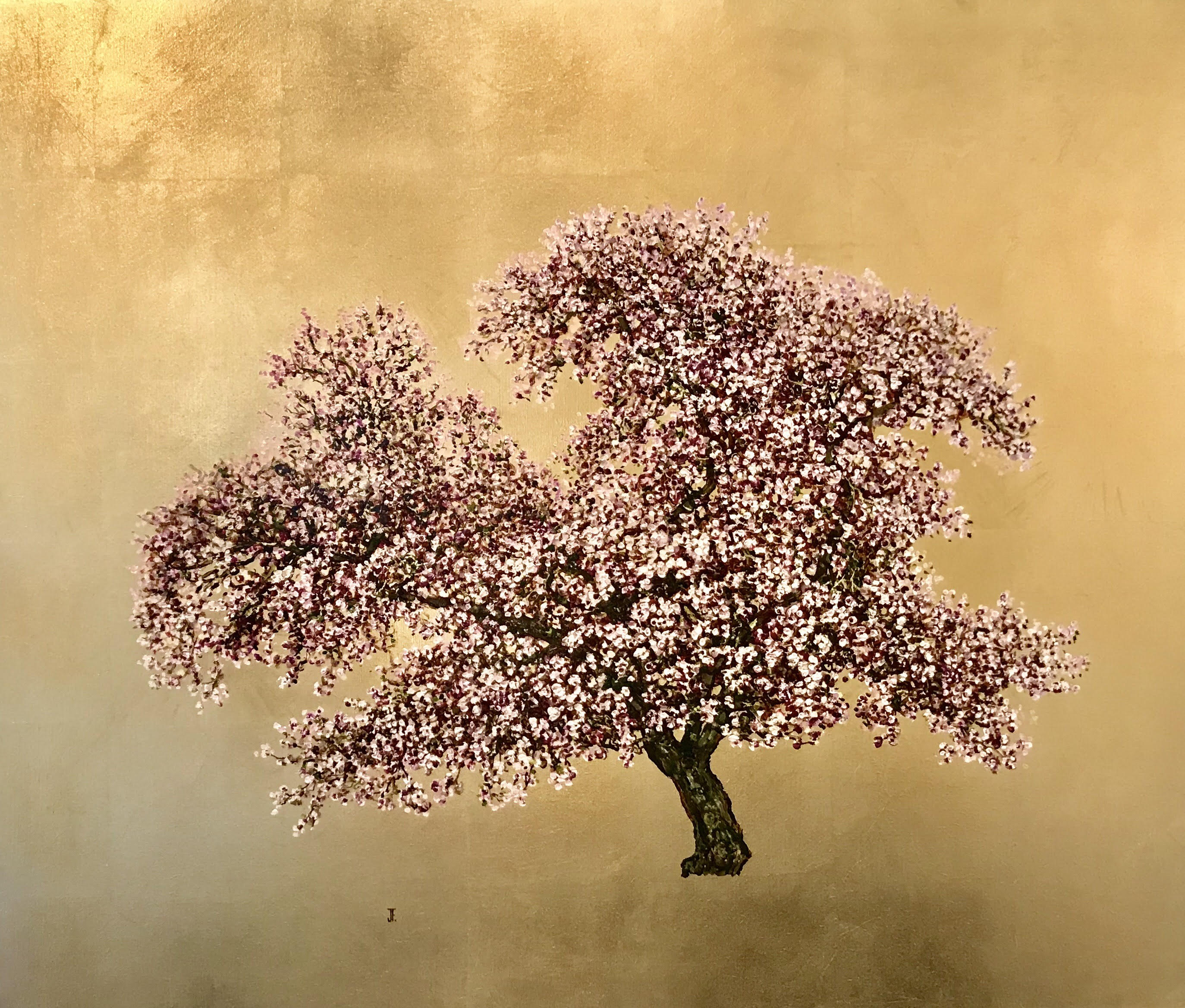 Oil on gold leaf